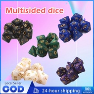 7Pcs Polyhedral Dice Game Dice for RPG Dungeons and Dragons Table Game Dice D20 D12 D10 D8 D6 D4 DND