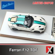 Stance Hunters 1: Ferrari F12 TDF White with Green Top Openable Engine Hood