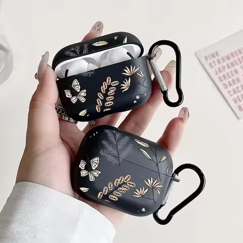 Anime Leaves Pattern Earphones Case for Airpods 1/2 4 3 for Airpod Pro and Pro 2 Protective Cover Gi