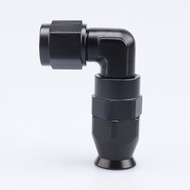 Black Tight Radius Aluminum -6AN AN6 90 Degree Swivel Forged Fuel Oil PTFE Hose End Fitting for Tefl