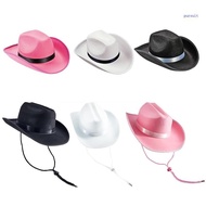 【SUIT*】 Wedding Party Cowgirl Fedora Hats for Women Men Thick Fabric Cowboy Casual Hats