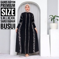 ( S M L XL XXL ) Gamis twill rayon pelangi gamis twill tidye gamis twil rayon super abstrak - Motif 