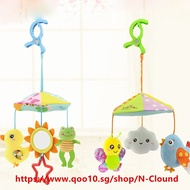 Baby Stroller Crib Pram Bed Hanging Toy Accessories Musical Baby Rattles Mobiles Rotating Plush Appe
