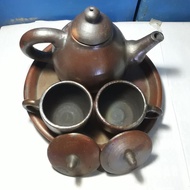 Plain teapot set teapot 2 cups clay pottery
