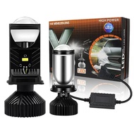 Y6 H4 LED Projector Headlight Projector Lens with Fan Cooling 90W Automobile Hi Lo Beam Bulb 12V