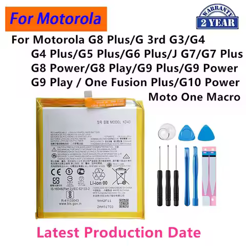 Original Battery For Motorola Moto G8 Plus G 3rd G3 G4 G5S Plus G5 G6 J G7 G8 G9 G10 Plus Power Play