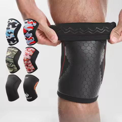 1PCS 7mm Neoprene Knee Sleeves for Weightlifting Compression Knee Brace Support For Squats Crossfit 