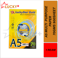 Lucky Star Multi Purpose A5 White Paper 70gms 900s (1Ream) A5 Paper / Kertas A5 / Copier Paper A5