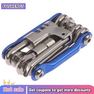FUSHENGS Dụng cụ sửa chữa xe đạp đa năng cờ lê nan hoa lục giác Xích Bộ 11 trong 1