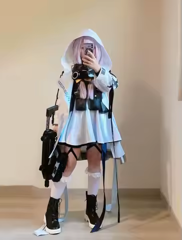 Hakari Atsuko Cosplay Costume Headwear Wig Shoes Gun Mask Blue Archive Cosplay Replica Prop Decorati