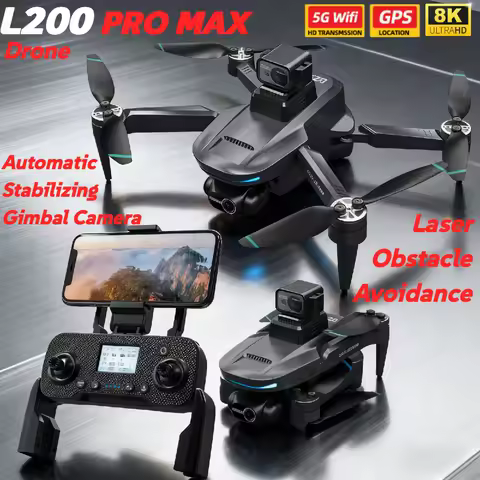 Genuine for L200 PRO MAX Drone with 8K Camera & 2-Axis Gimbal Laser Obstacle Avoidance Foldable GPS 