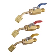 A2L R-32 R-454B Valve Adapter 1/4" Female Flare1/4" Left-Hand Female Ball Valve