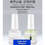 Local seller Maxfine Nail Polish Nail Care 8ml Water Base Remove Able Easy Remove Top Coat Base Coat