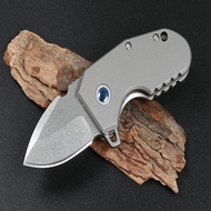 Butterfly With Titanium Handle Folding Knife 9cr18mov Blade Sur