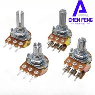 WH148 Linear Mono Stereo Pot Potentiometer B1K 2K 5K 10K 20K 100K 250K 500K 1M,Handle 15mm 20mm
