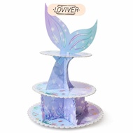 LOVIVER Mermaid Theme Birthday Party Iridescent Shell Paper Plates (12 pcs)