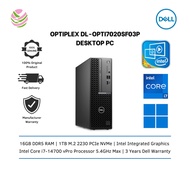 Dell OptiPlex 7020(P)SF-i71470-16G-1TB-W11 Desktop PC (i7-14700 vPro, 16GB, 1TB, Intel, W11P)