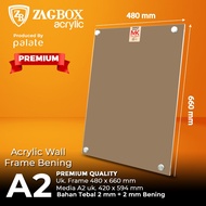 Acrylic / Akrilik Frame Poster / Wall Display Ukuran A2 / 2mm