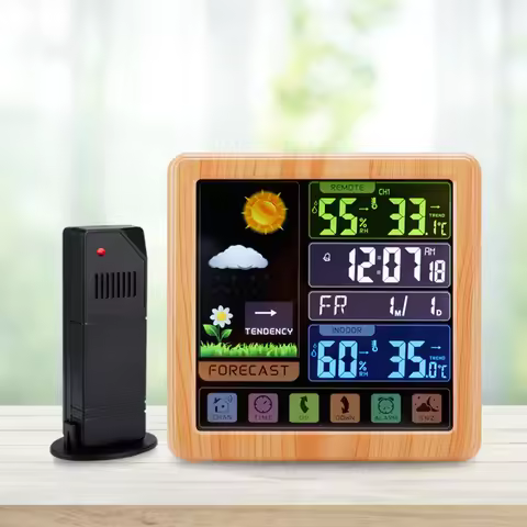 Full touch screen wireless weather clock TS-3310