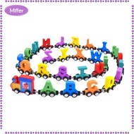 ชุดตัวอักษรไม้ Miffer ชุดตัวอักษร Abc รถไฟของเล่นรถไฟสำหรับเด็กอายุ2 3 4 5เด็กหญิงเด็กชาย