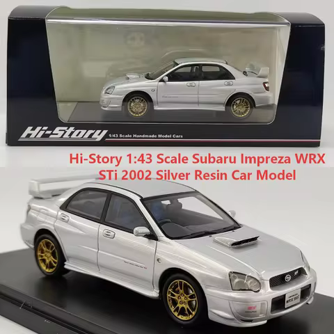 Hi-Story 1:43 Scale Subaru Impreza WRX STi 2002 Silver Resin Car Model