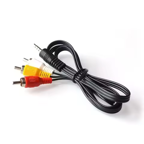 60cm 3.5mm Jack Plug Male to 3 RCA Adapter High Quality 3.5 to RCA Male Audio Video AV Cable Wire Co
