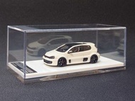 Timothy & Pierre 1/64 限量樹脂模型車 Volkswagen Golf GTI W12-650  # white, black wheels