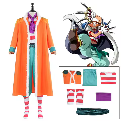 Buggy Cosplay Costumes Clown Uniform One Anime Piece Role Play Outfit Halloween Carnival Dressing Fo