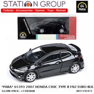 HONDA PARA 65393 2007 CIVIC TYPE R FN2 EURO BLACKHONDA - DIECAST