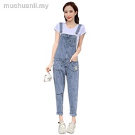 ✇♕wholesale Hot selling Pockets Button Washed Retro classic light blue loose ladies jeans denim over