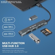 M-Tech CR50 USB Hub 5 in 1 (+ type-C OTG) 3 USB Ports + SD TF Card