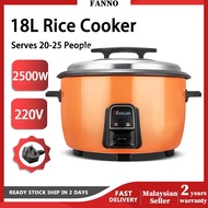🇲🇾Premium+™ 18L Commercial Non Stick Electric Rice Cooker Warmer 2500W (Inner Pot 6.6L) Periuk Nasi 