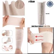 15cm*4.5m Elastic Compression Wrap Velcro Elastic Bandage Reathable Cotton Elastic Bandage
