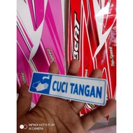 Hand wash stickers warning stickers