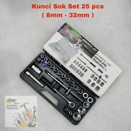 Socket Wrench Set 25 Pcs RRT Socket Set 25Pcs 8-32MM 8MM - 32MM