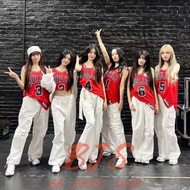 Unisex Shirt IVE Basketball Jersey 1号Yujin球衣 4号Wonyoung透气篮球服