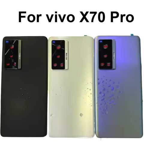 New Back Glass For vivo X70 Pro Battery Back Cover Door V2134A V2105 Phone Rear Case Repair Replacem