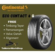 TAYAR CONTINENTAL ECO CONTACT 6 Q 195/60R16 TAHUN 2024 FREE VALVE GETAH SETIAP 1BIJI PEMBELIAN TAYAR