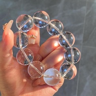 7A Grade Natural Brazilian White Crystal Large Particle Domineering Style Bracelet Full Pure Body Tr