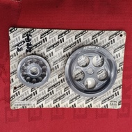 Honda B-series - P.Steering Alternator (2pc) Pro Balancing WORKS ENGINEERING Cranks pulley B16 B18 B