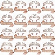 2pcs/Set 15th 16th 18th 20th 21th 25th 30th 35th 40th 45th 50th 55th 60th 65th 70th 80th Years Old W