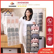 Double-sided underwear and socks hanging bag with 30 compartments made in Japan (select color) - Vho
