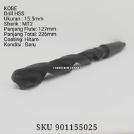 MATA Kobe Drill Bit 15.5mm Drill HSS 15.5 mm Taper Shank 15.5mm MT no2