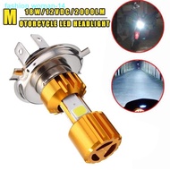 Casual▥▤mentol led motor H4 LED 3 COB Motorcycle Headlight Bulb 6000K Hi/Lo Light White 2000LM 18W l