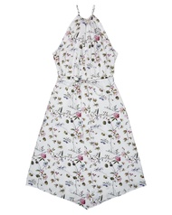 SLYQ MADE 🍊 SICILY PRINTED COTTON TIE WAIST DRESS ชุดเดรสลายดอก แขนกุดผูกเอวผ้าพิมพ์ลาย ผ้าคอตตอนสปั