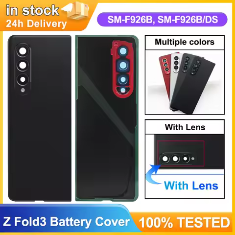 Back Battery Cover For Samsung Galaxy Z Fold 3 F926 F9260 Back Rear Lid Glass with Camera Lens For Z