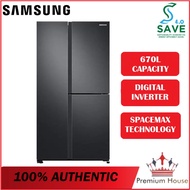 SAMSUNG RS63R5591B4/ME 670L 3-DOOR INVERTER FRIDGE/REFRIGERATOR