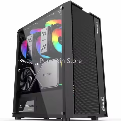 Computer case Desktop dual channel chassis glass side panel case supports dual X79 X99 CPU motherboa