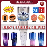 Rocky Mountain Tumbler 5xGifts 900ML Botol Air Stainless Steel Bottle Water Bottle With Straw Insulated Flask 保温杯