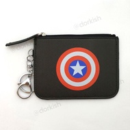 Marvel Captain America Shield Ezlink Card Pass Holder Coin Purse Key Ring